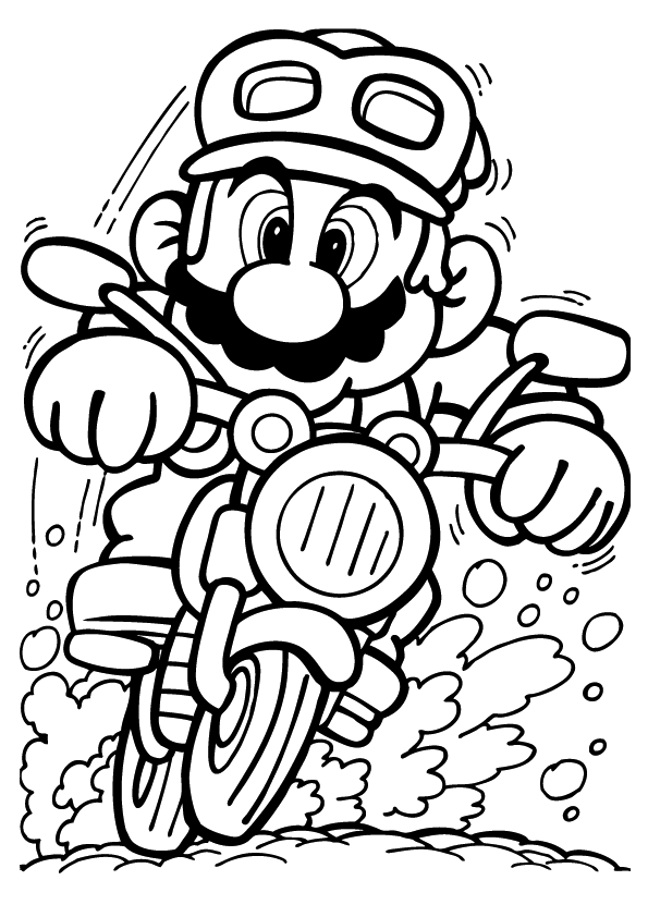 Super Mario op de motor