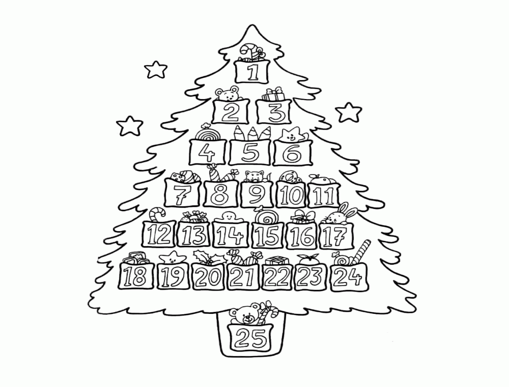 Advent kleurplaat 02