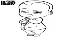 Boss baby kleurplaat 3