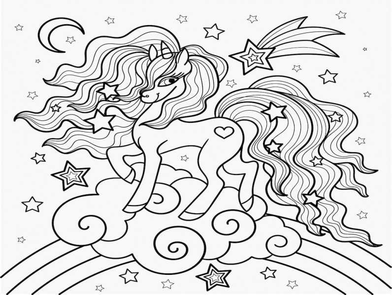 Eenhoorn met lange manen