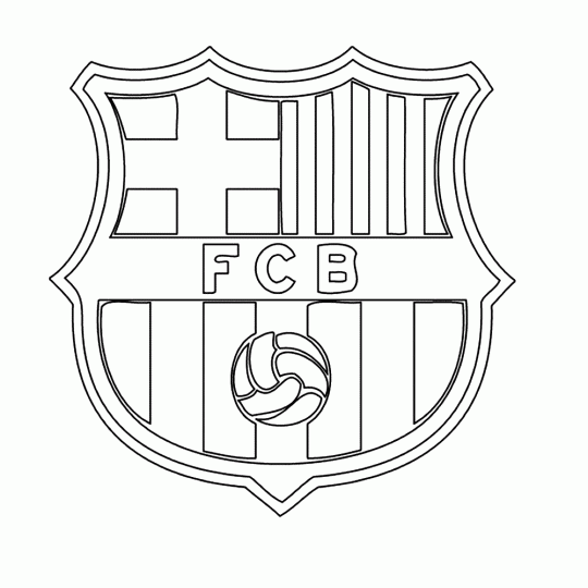Fc barcelona logo kleurplaat