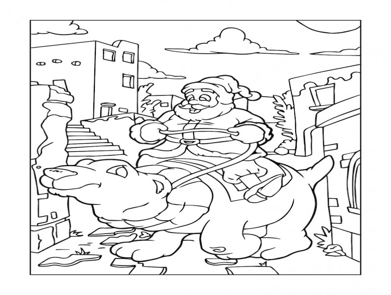 Kerstman op de ijsbeer