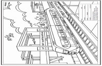 Kleurplaat trein 06