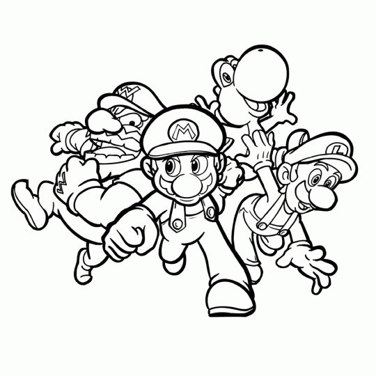 Mario kleurplaten 01