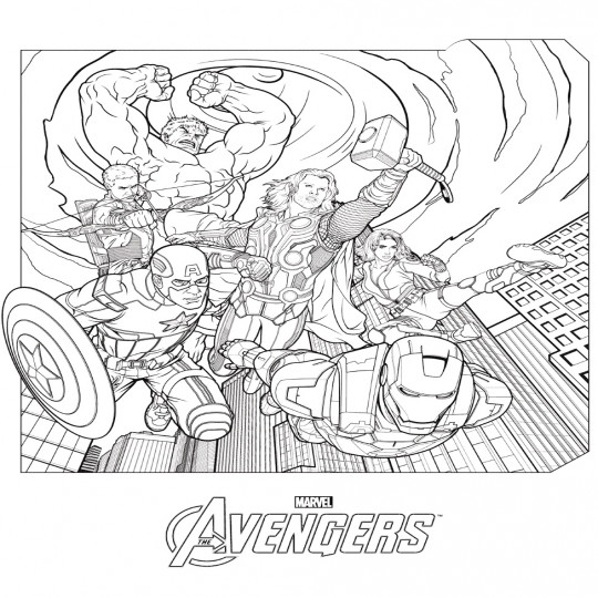 Marvel avengers kleurplaten