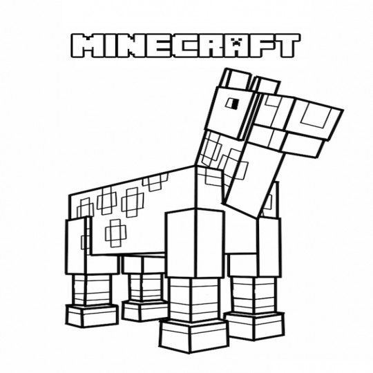 Minecraft kleurplaat 1