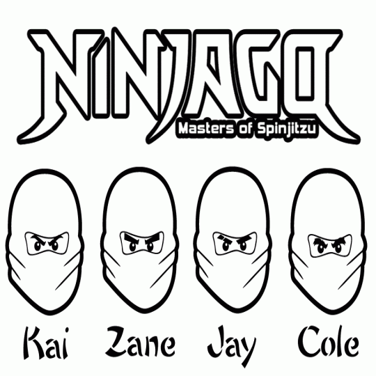 Ninjago kleurplaten 1