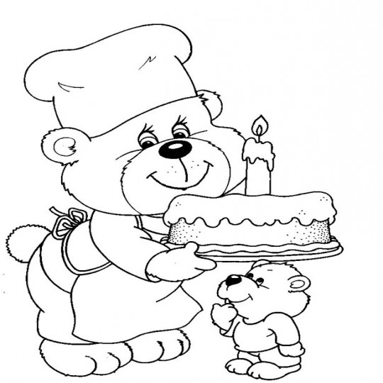 Nog een beer met taart