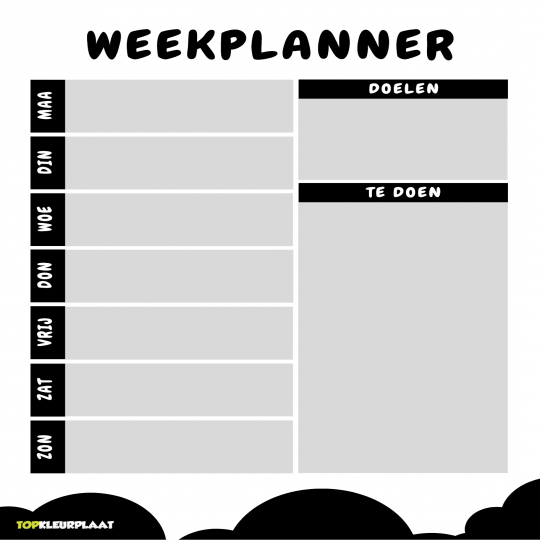 Printable weekplanner nl