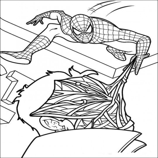 Spiderman kleurplaten 10
