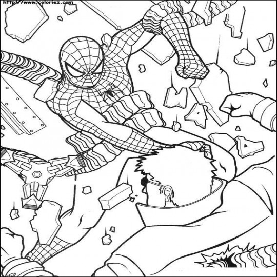 Spiderman kleurplaten 16