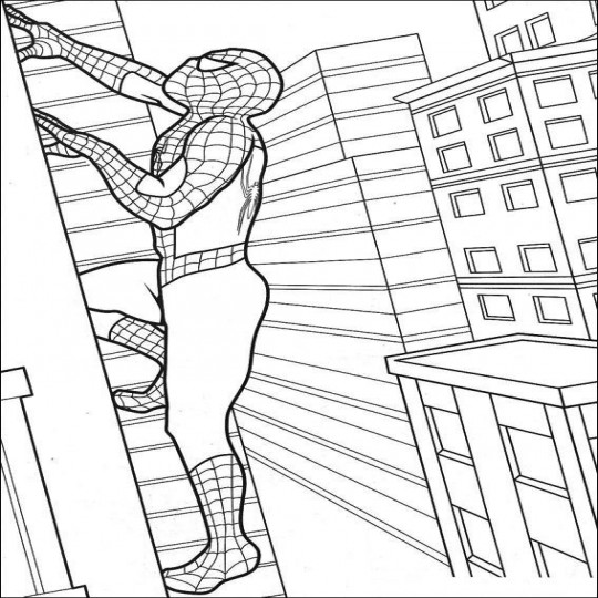 Spiderman kleurplaten 17