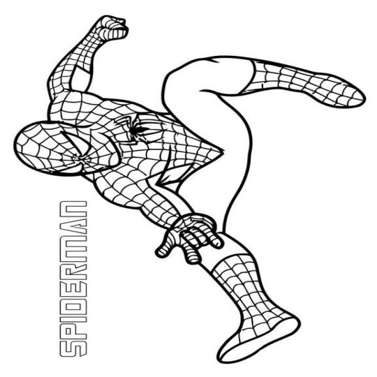 Superheld Spider Man Kleurplaat