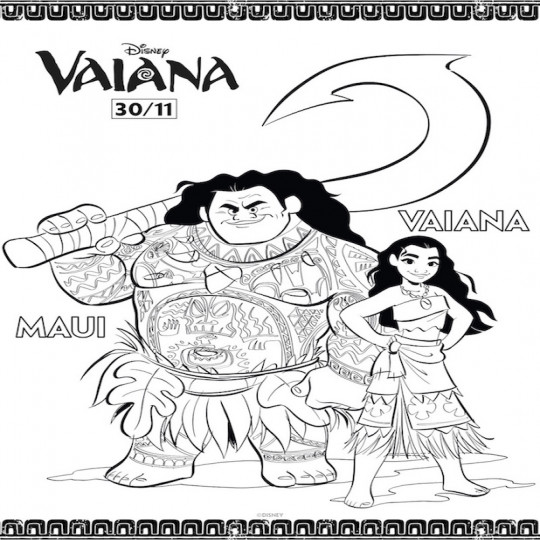 Vaiana kleurplaat 2