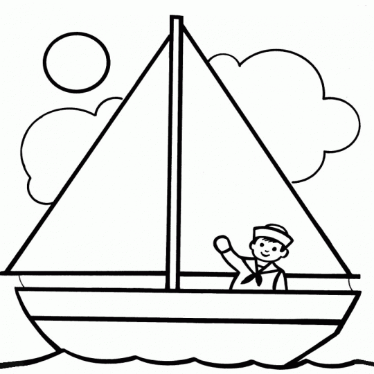 Zeilboot en matroos
