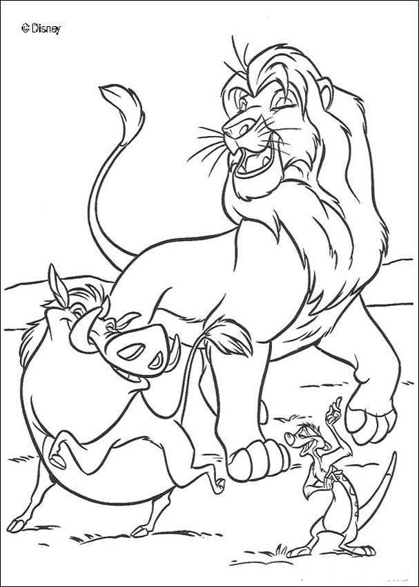 Kleurplaat lion king06