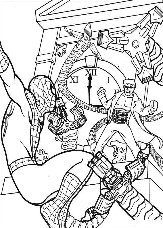Spiderman kleurplaten 11