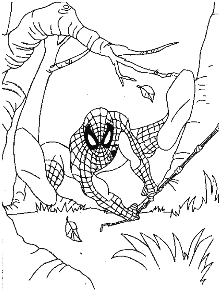 Spiderman kleurplaten 12