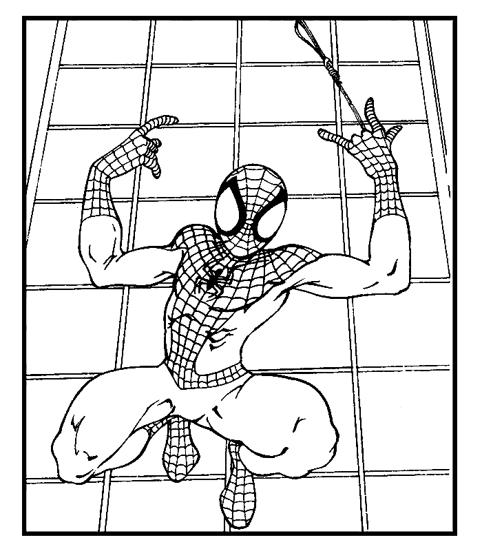 Spiderman kleurplaten 15