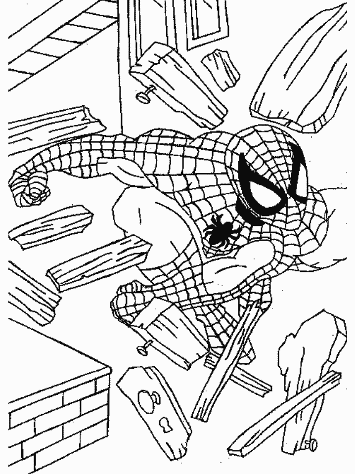 Spiderman kleurplaten 3